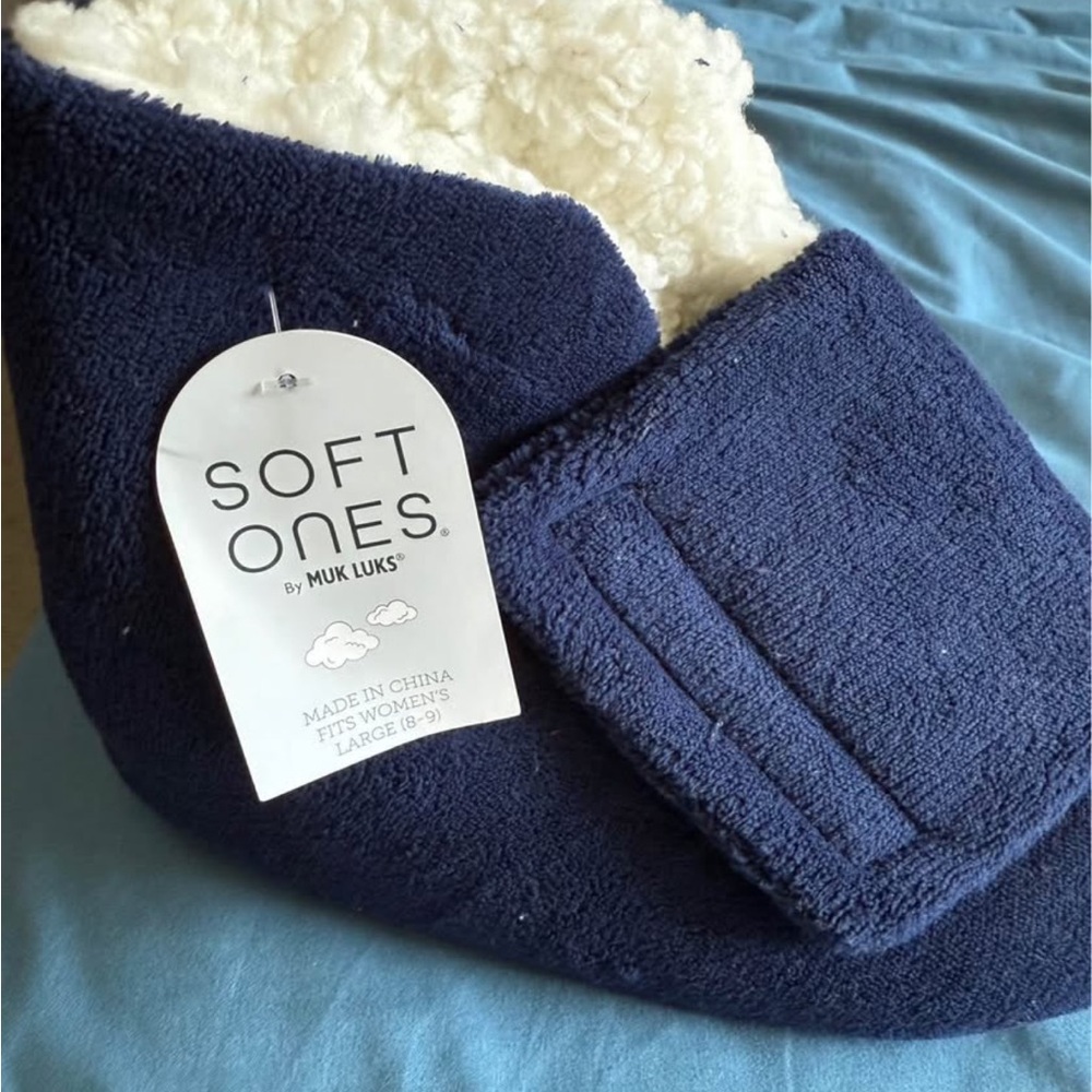 Muk Luks Soft Ones Navy Home Slippers